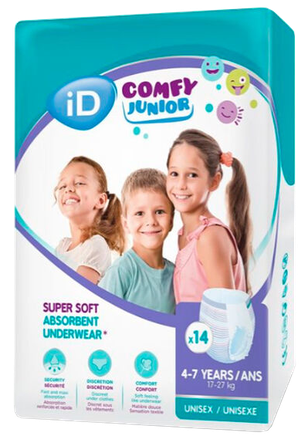 ID Comfy Junior Pants (4-7 gadi) biksītes, 14 gab.