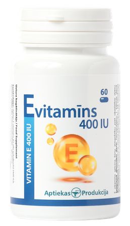 APTIEKAS PRODUKCIJA E Vitamīns 400 IU kapsulas, 30 gab.