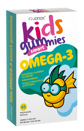 JONAX Kids Omega-3 Smart Gummies košļājamās pastilas, 45 gab.