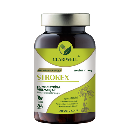 CLARIWELL Strokex Homocisteīna Vielmaiņai kapsulas, 84 gab.