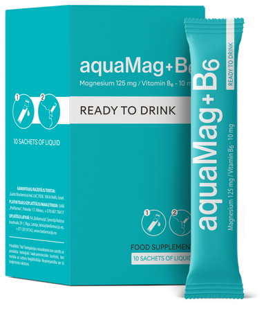 BIOFARMACIJA AquaMag+B6 15 ml sachets, 10 pcs.