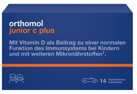 ORTHOMOL Junior C Plus košļājamās tabletes, 42 gab.