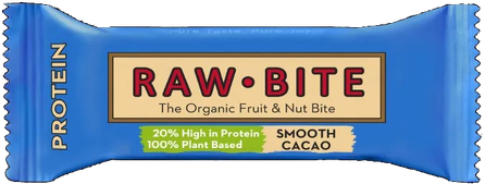 RAWBITE Organic Smooth Cacao protein bar, 45 g
