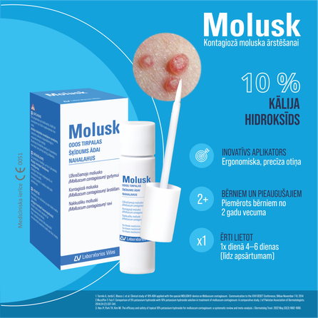 MOLUSK 10 % šķīdums ārīgai lietošanai, 3 g