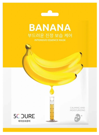 5C CURE Banana маска для лица, 1 шт.