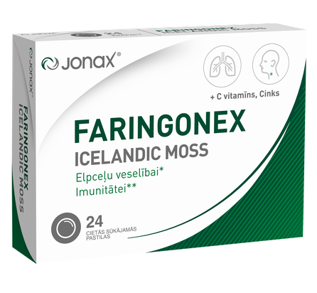 JONAX Faringonex Icelandic Moss lozenges, 24 pcs.