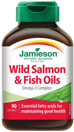 JAMIESON Wild Salmon & Fish Oil kapsulas, 90 gab.