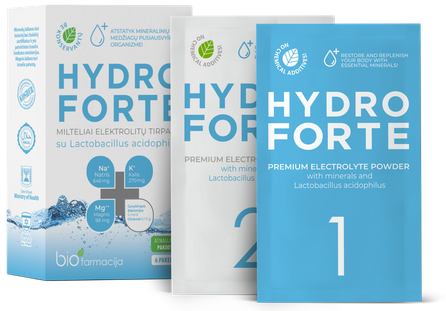 BIOFARMACIJA Hydro Forte pulveris, 6 gab.