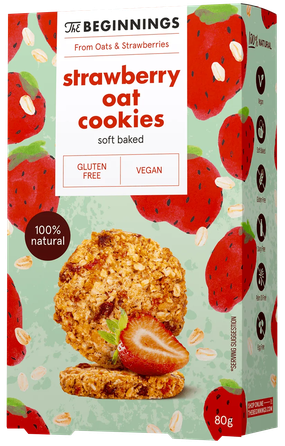 THE BEGINNINGS Strawberries Oat  cookies, 80 g