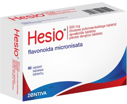 HESIO 500 mg tabletes, 60 gab.