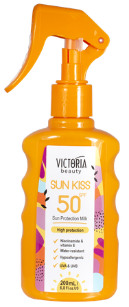 VICTORIA BEAUTY Sun Kiss SPF50 Milk sunscreen, 200 ml