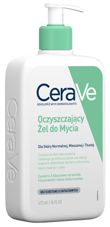 CERAVE For Face And Body With Ceramides attīroša želeja, 473 ml