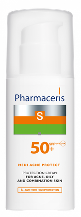 PHARMACERIS Medi Acne Protect SPF 50+ saules aizsarglīdzeklis, 50 ml