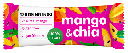 THE BEGINNINGS Mango & Chia bar, 40 g