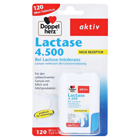 DOPPELHERZ Aktiv Lactase 4.500 tabletes, 120 gab.