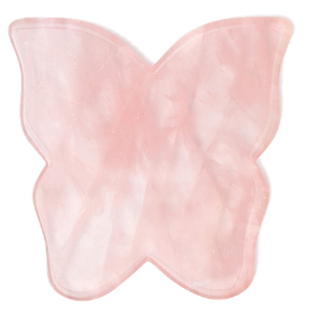 CRYSTALLOVE GuaSha Rose Quartz Butterfly массажная пластина, 1 шт.