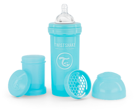 TWISTSHAKE Anti-Colic 2+ м. (голубая) бутылочка, 260 мл