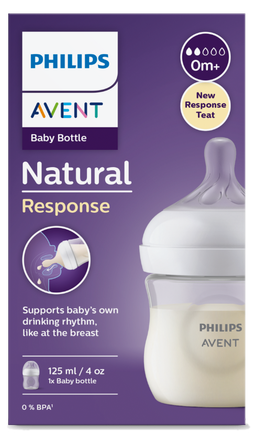 PHILIPS Avent Natural Response 0m+ knupis ar pudeli, 1 gab.