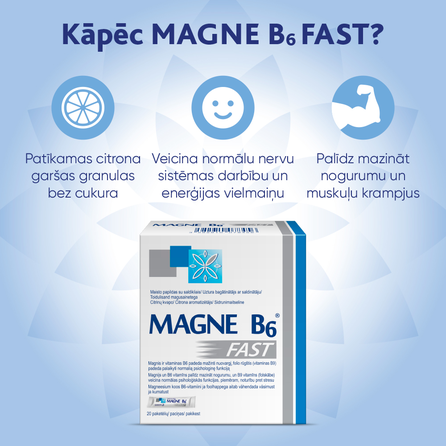 MAGNE B6 Fast (Magnijs) sachets, 20 pcs.