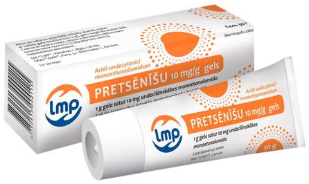 PRETSĒNĪŠU 10 mg/g gels, 30 g