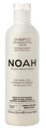 NOAH 1.1 Volumizing Citrus Fruit šampūns, 250 ml