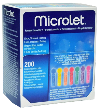 MICROLET lancetes, 200 gab.