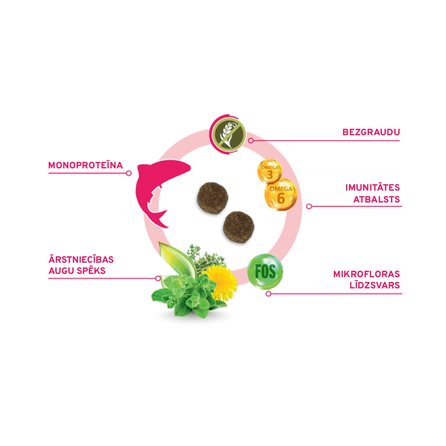 FORZA10 Monodiet Sensitive Digestion Mini/Toy Adult Ar Zivi, Suņiem sausā barība, 1.5 kg