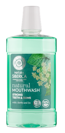 NATURA SIBERICA Strong Teeth & Gums, with 7 Herbs and Zn mutes skalojamais līdzeklis, 520 ml