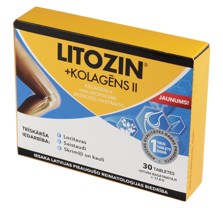 LITOZIN + KOLAGĒNS таблетки, 30 шт.