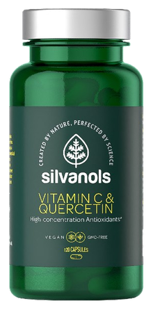 SILVANOLS Premium Vitamin C&Quercetin kapsulas, 120 gab.