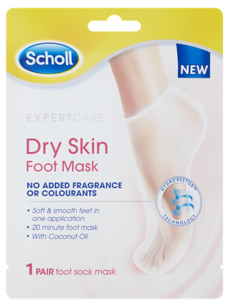 SCHOLL Dry Skin No Added Fragrance маска для ног, 1 пара