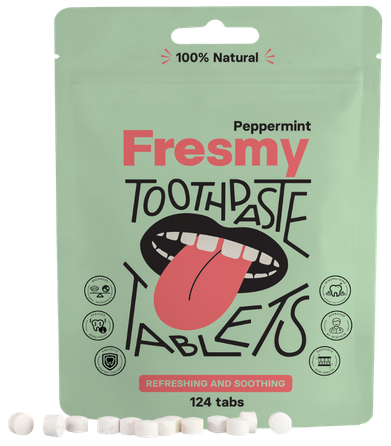 FRESMY Peppermint Toothpaste таблетки, 124 шт.