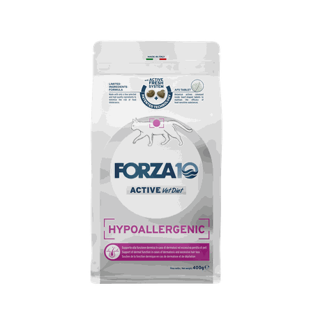 FORZA10 Active Vetdiet Cat Hypoallergenic, Kaķiem sausā barība, 400 g