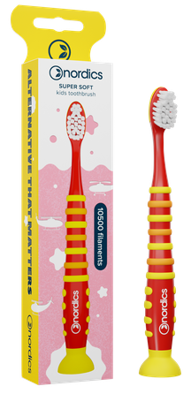 NORDICS Super Soft 4+ Red зубная щётка, 1 шт.