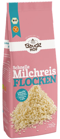 BAUCK HOF bio pilngraudu apaļo rīsu pārslas, 425 g