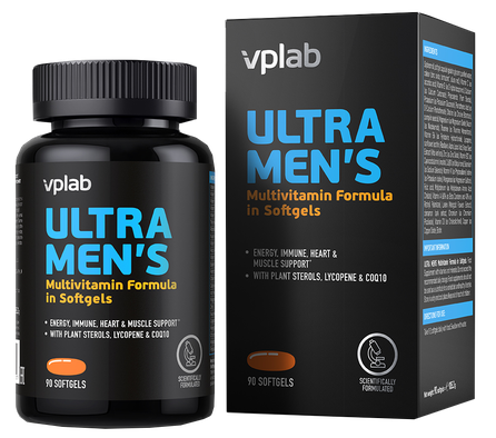 VPLAB Ultra Men's Sport Multivitamin softgel capsules, 90 pcs.