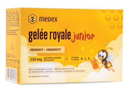 MEDEX Gelée Royale Junior Shot (9 ml) bottles, 10 pcs.