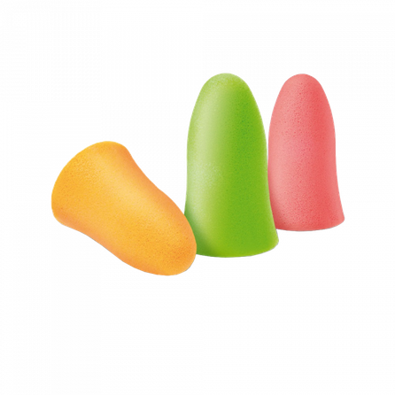 QUIES Colored Polyurethane Foam ear plugs, 12 pcs.
