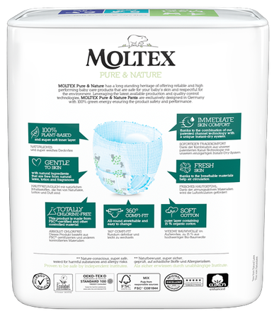 MOLTEX Eco Pure & Nature 4 Maxi (7-12 kg) nappy pants, 22 pcs.