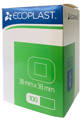 ECOPLAST 38mmx38mm plāksteris, 100 gab.