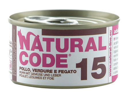 NATURAL CODE 14 Tuna And Vegetables canned food for cats, 85 g