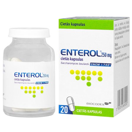 ENTEROL 250 мг твердые капсулы, 20 шт.
