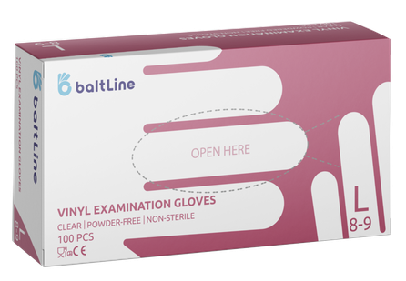 BALTLINE Size L, vinyl gloves, 100 pcs.