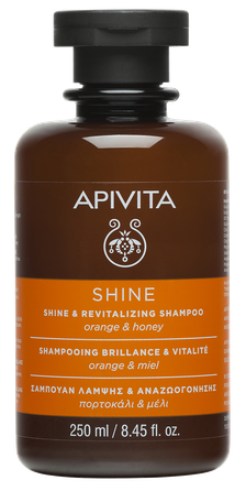 APIVITA Shine&Revitalizing Shampoo With Orange&Honey šampūns, 250 ml