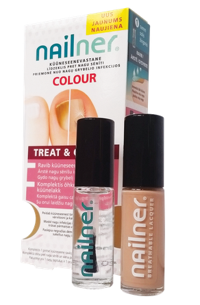 NAILNER treat & color antifungal nail polishes, 10 ml