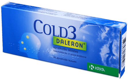 DALERON COLD 3 tabletes, 24 gab.