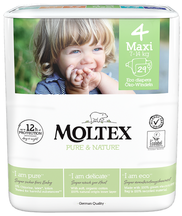 MOLTEX Eco Pure & Nature 4 Maxi (7-14 kg) diapers, 29 pcs.