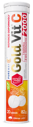 OLIMP LABS Gold Vit C 2000 Lemon effervescent tablets, 20 pcs.