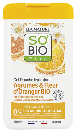 SO BIO ETIC Citrus & Orange Blossom shower gel, 450 ml