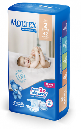 MOLTEX Premium Comfort 2 Mini (3-6 kg) autiņbiksītes, 42 gab.